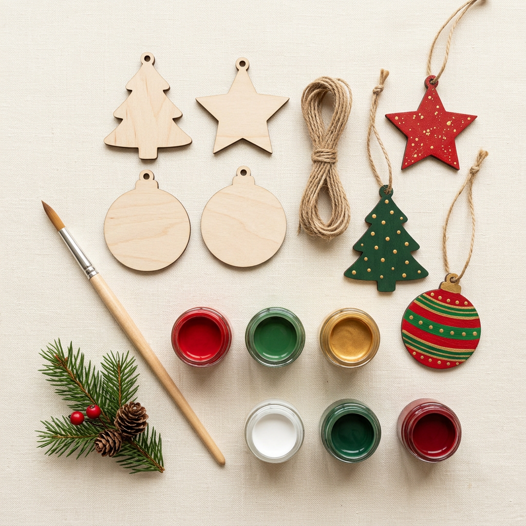 Christmas ornament craft kit concept